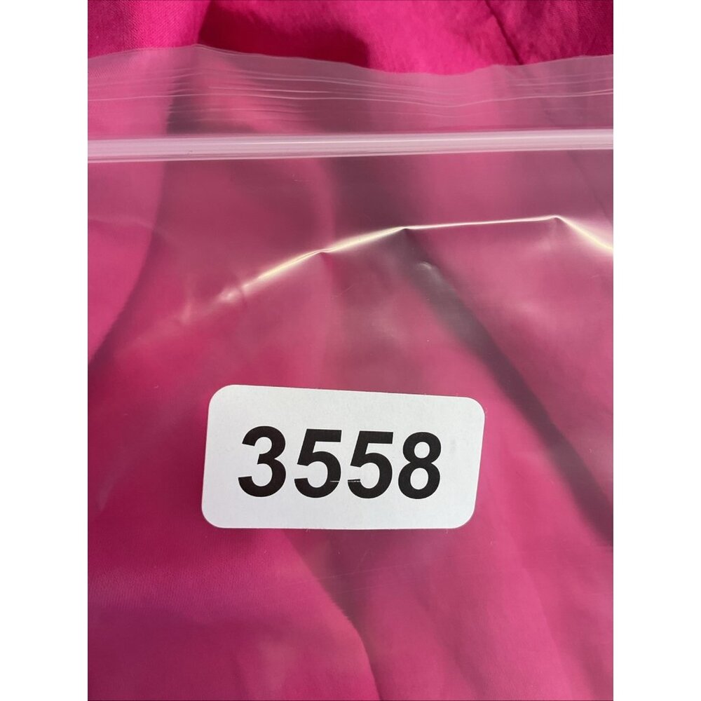 J. Crew Hot Pink Flutter Sleeve top Crochet Blouse Shirt‎ Womens Size M festive - Picture 9 of 9